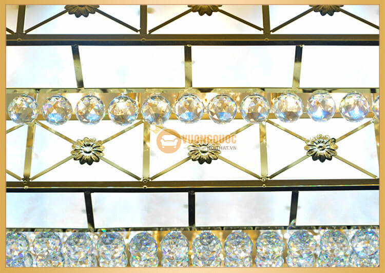 Đèn ốp trần thủy tinh hình chữ nhật cao cấp CM207-10